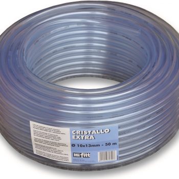 10-13 - Tubo transparente 13 mm de diámetro externo y 10 mm de diámetro interno, PVC, 5 m)