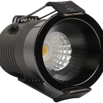 Pack x5 Empotrable LED 5W Negro Bridgelux Chip - 40° - UGR11 Antideslumbramiento, Foco Techo 25W total, Diseño elegante [Clase de eficiencia energética A+] (Luz Cálida (3000K))