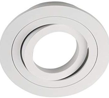 Foco empotrable redondo, blanco, 1 unidad