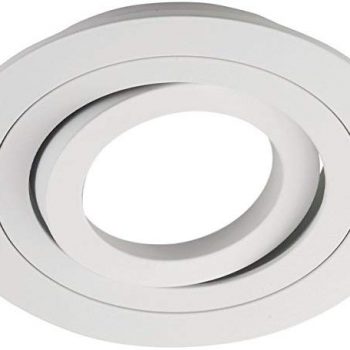 Foco empotrable redondo, blanco, 1 unidad