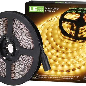 Tira LED, 5m 300 LED SMD 2835, Blanco Cálido No Impermeable 6000K para Techo, Escaparate, Muebles, etc. [Clase de eficiencia energética A]