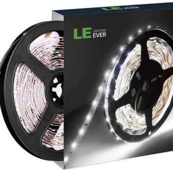 Tira LED, Cadena de Luces, 5m 300 LED SMD 2835, Blanco Frío No Impermeable 6000K para Techo, Escaparate, Muebles, etc. [Clase de eficiencia energética A]