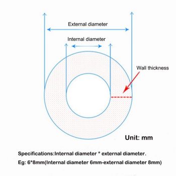 Tubo de Silicona Manguera de Agua/Aire de Grado Industrial, Diá 10mm x 15mm Longitud de 5m
